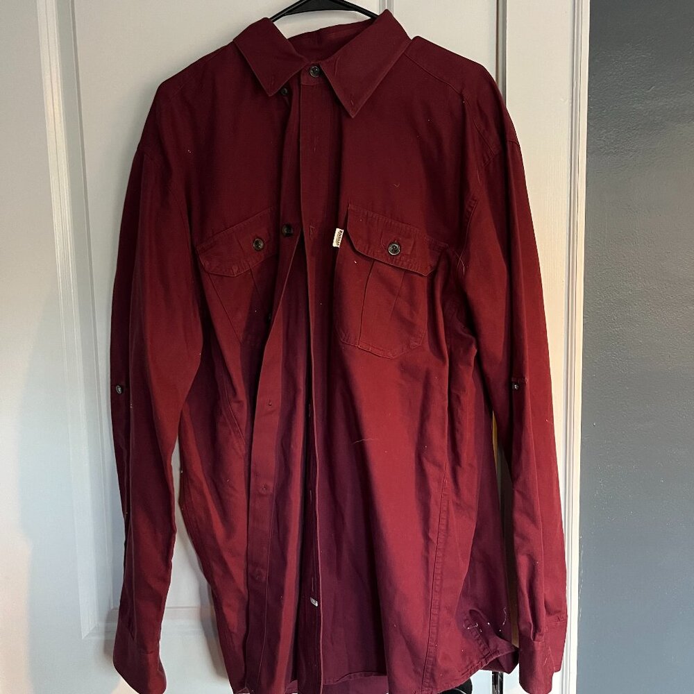 Magellan - XL Maroon Long sleeve button down dress shirt